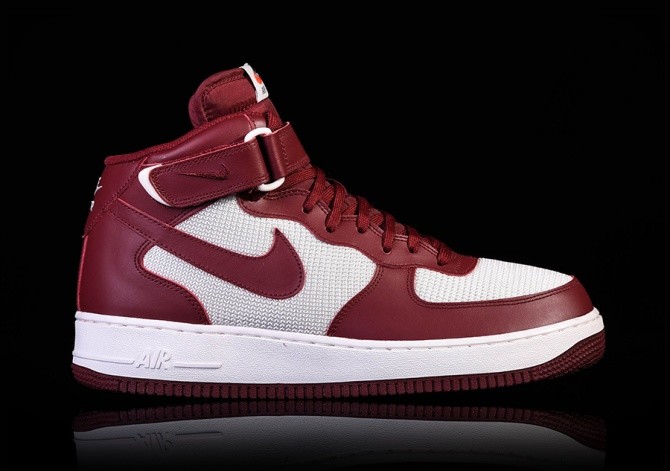 red and white air force 1 mid