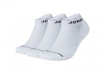 NIKE AIR JORDAN JUMPMAN NO-SHOW SOCKS WHITE