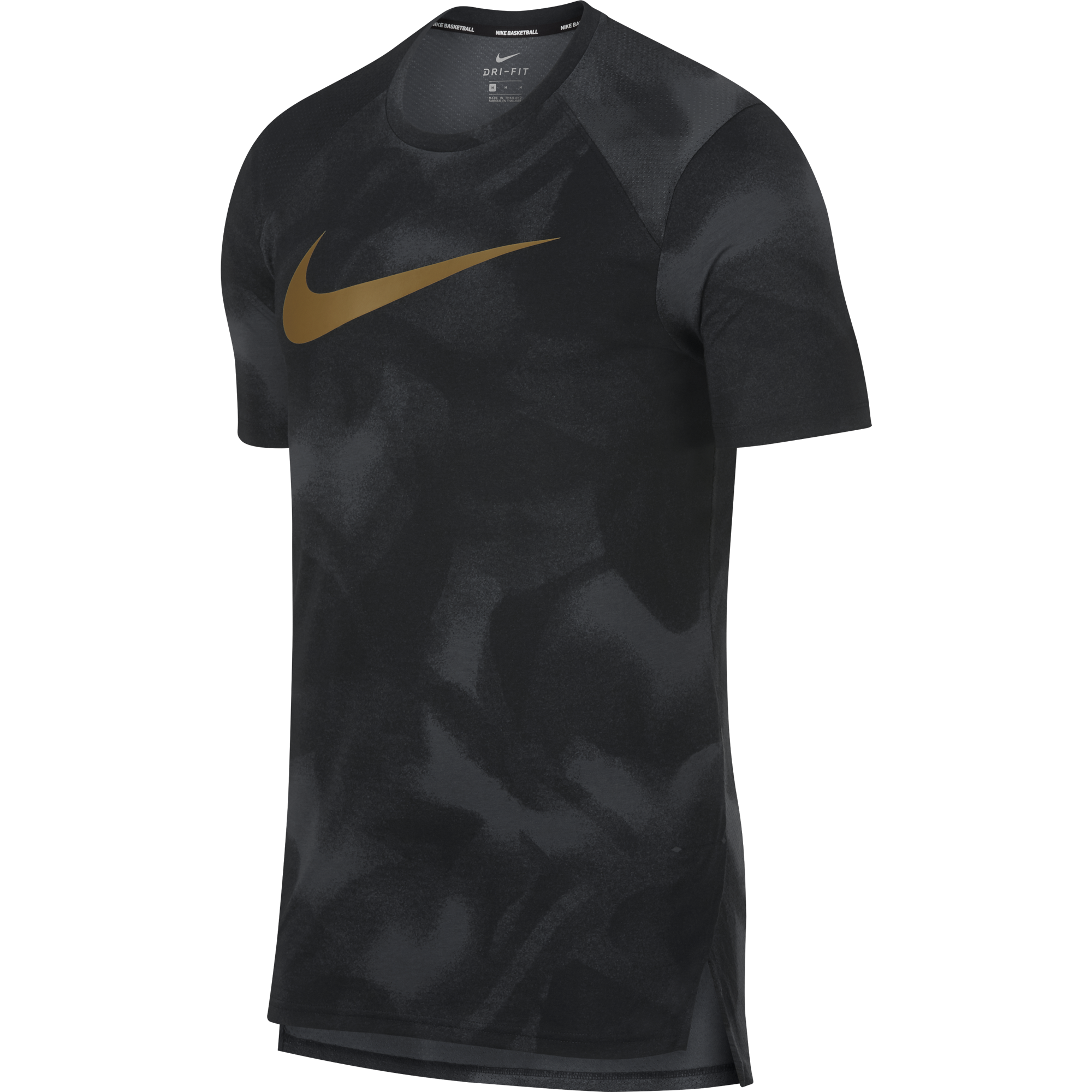 NIKE BREATHE ELITE PRINT TOP ANTHRACITE