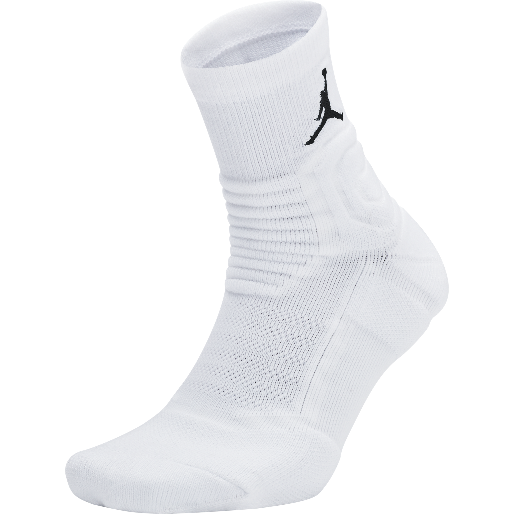 NIKE AIR JORDAN ULTIMATE FLIGHT QUARTER 2.0 BASKETBALL SOCKS WHITE