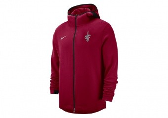 NIKE NBA CLEVELAND CAVALIERS DRY SHOWTIME HOODIE TEAM RED