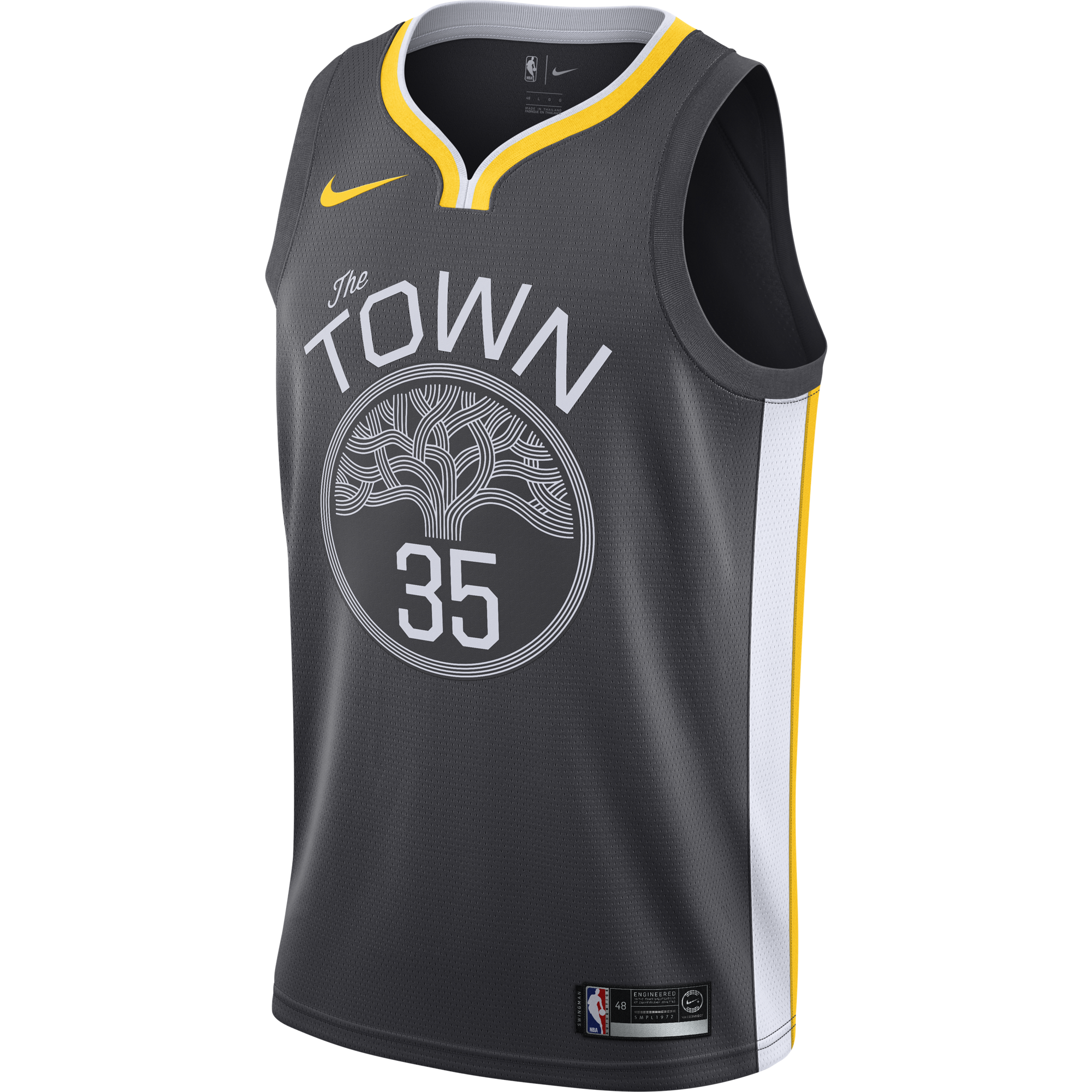NIKE NBA GOLDEN STATE WARRIORS KEVIN DURANT SWINGMAN JERSEY ANTHRACITE