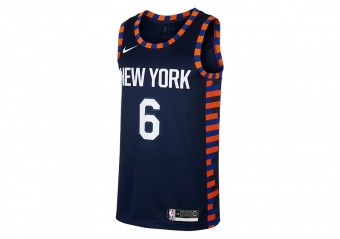 NIKE NBA NEW YORK KNICKS KRISTAPS PORZINGIS SWINGMAN JERSEY COLLEGE NAVY