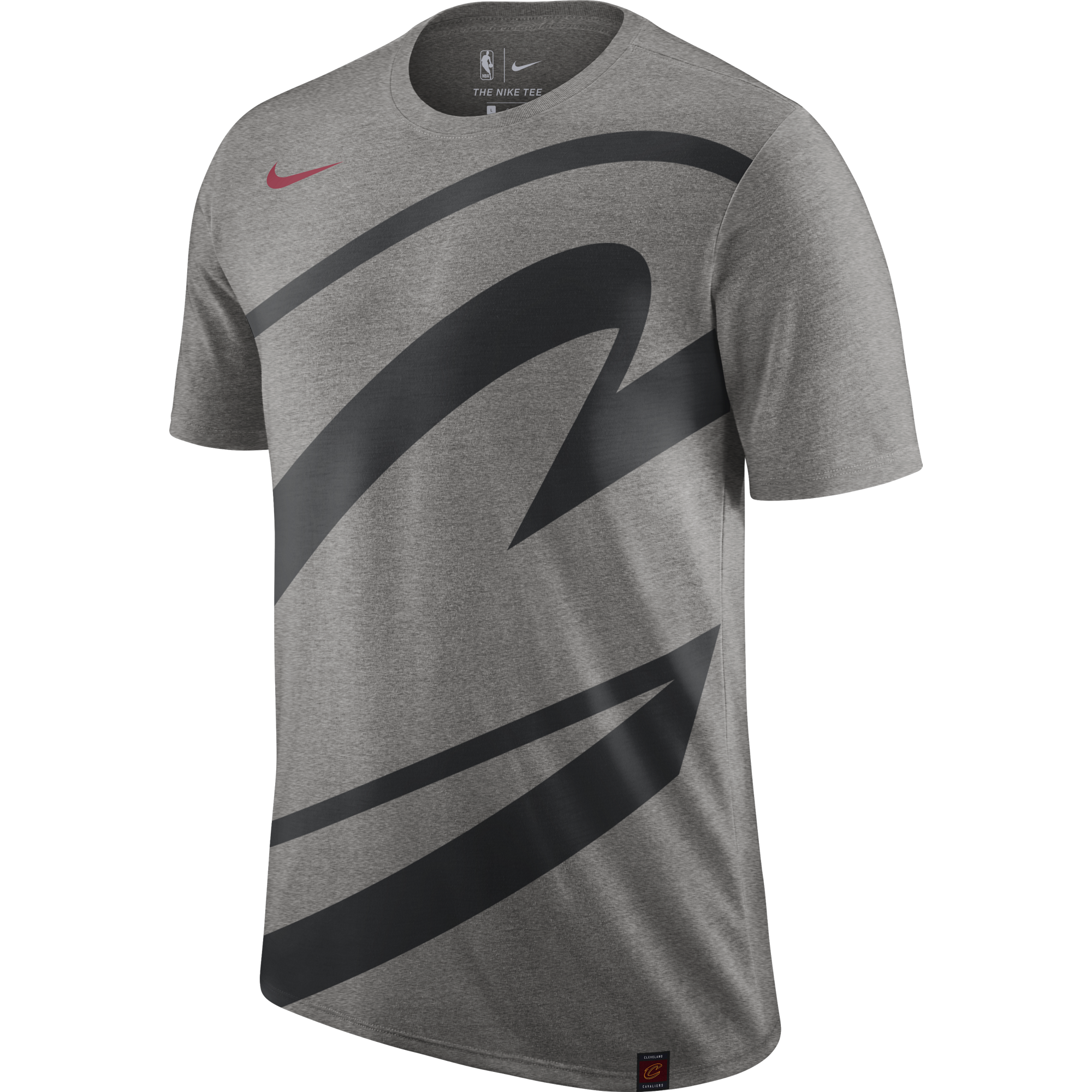 NIKE NBA CLEVELAND CAVALIERS LOGO TEE DARK GREY HEATHER
