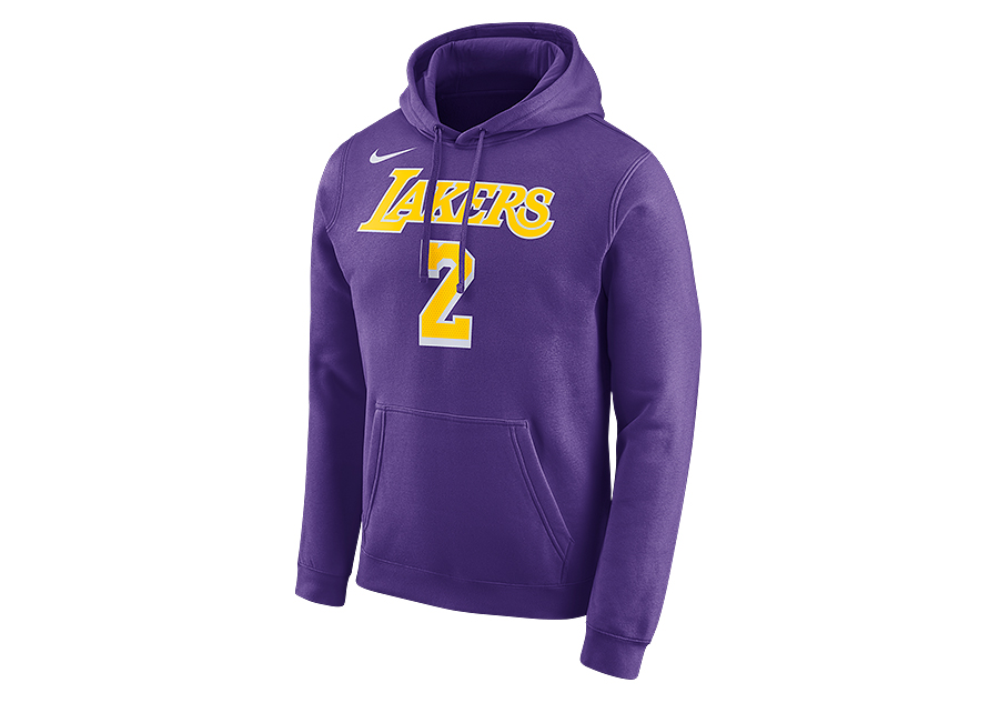 NIKE NBA LOS ANGELES LAKERS LONZO BALL HOODIE FIELD PURPLE ...