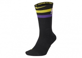 NIKE NBA LOS ANGELES LAKERS ELITE CREW BLACK