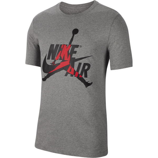 NIKE AIR JORDAN CLASSICS CREW TEE CARBON HEATHER