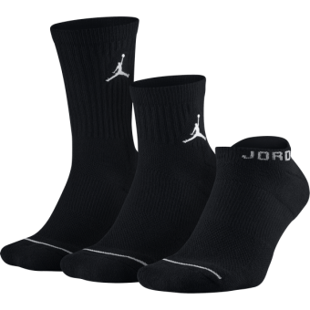 NIKE AIR JORDAN EVERYDAY WATERFALL SOCKS BLACK