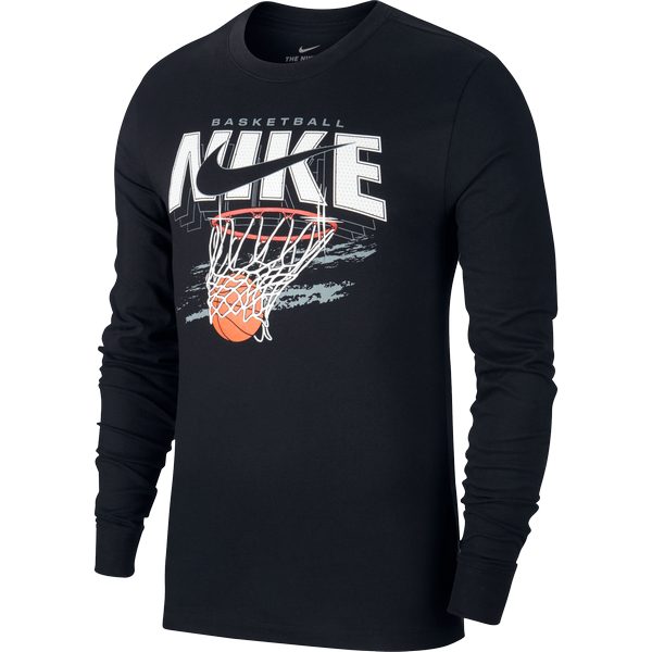 NIKE 'SWISH' LONG SLEEVE DRI-FIT TEE BLACK