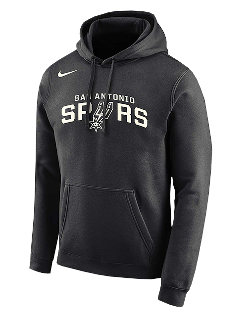 NIKE NBA SAN ANTONIO SPURS LOGO HOODIE BLACK