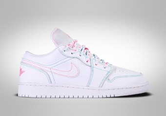 NIKE AIR JORDAN 1 RETRO LOW GS WHITE TEAL DIGITAL PINK