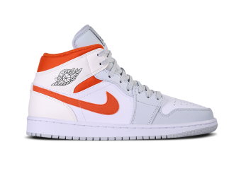 NIKE AIR JORDAN 1 RETRO MID SE STARFISH ORANGE PLATINIUM