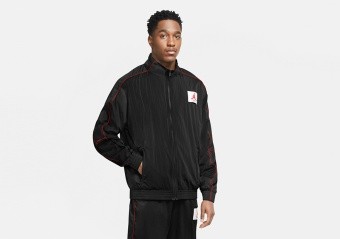 NIKE AIR JORDAN FLIGHT WARMUP JACKET BLACK