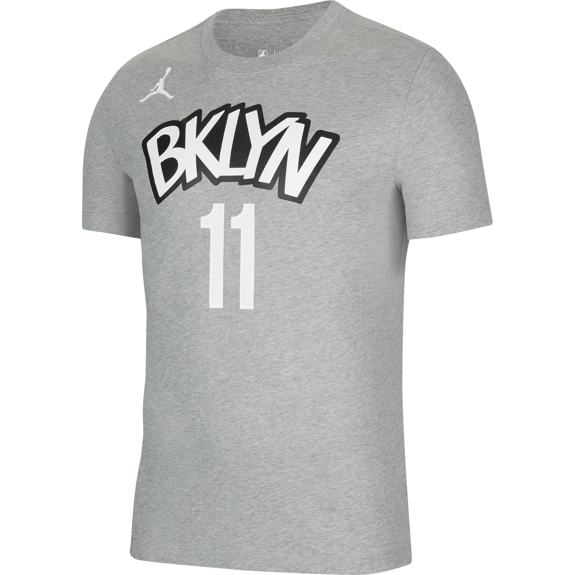 NIKE NBA BROOKLYN NETS KYRIE IRVING STATEMENT EDITION TEE DARK GREY HEATHER