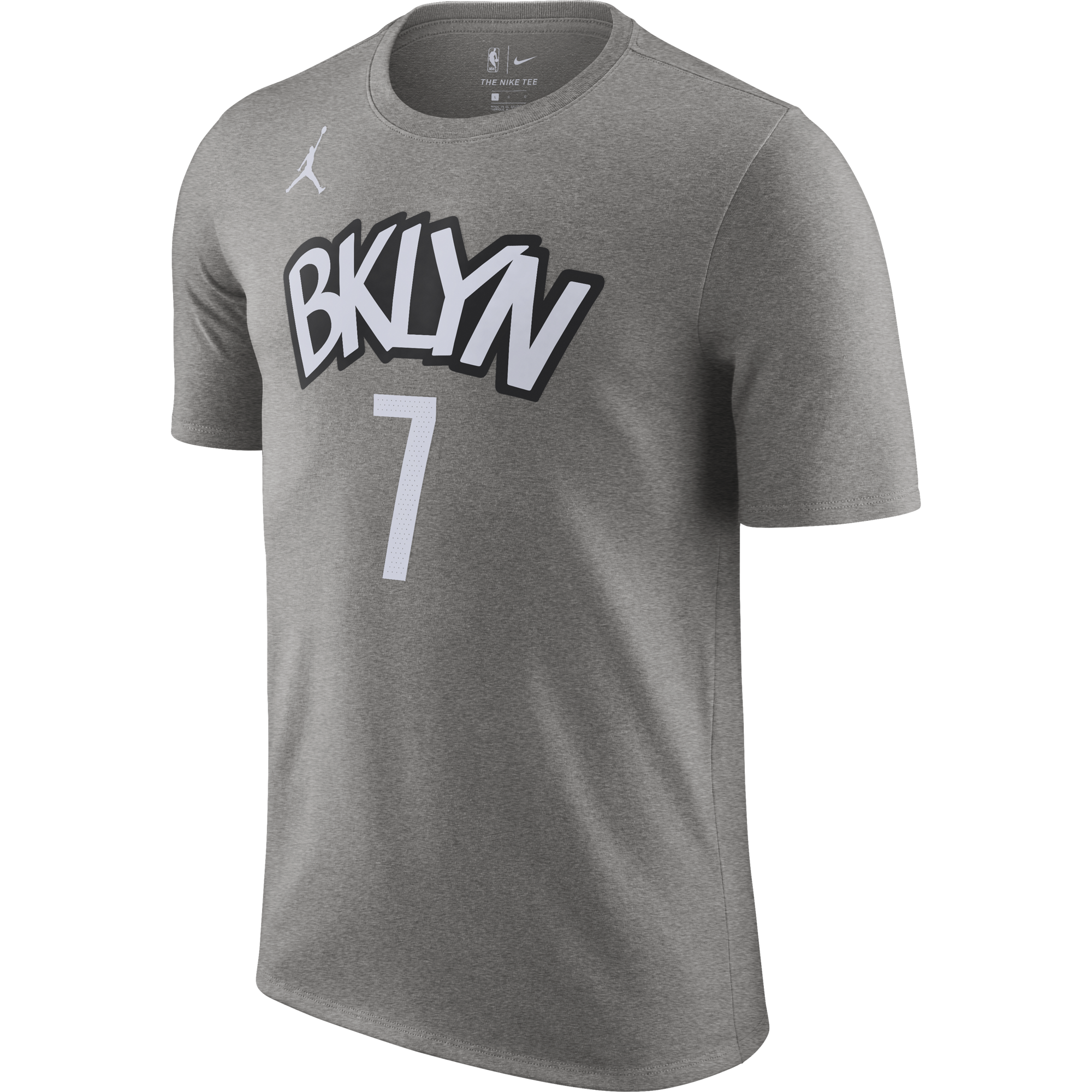 NIKE NBA BROOKLYN NETS KEVIN DURANT STATEMENT EDITION TEE DARK GREY HEATHER