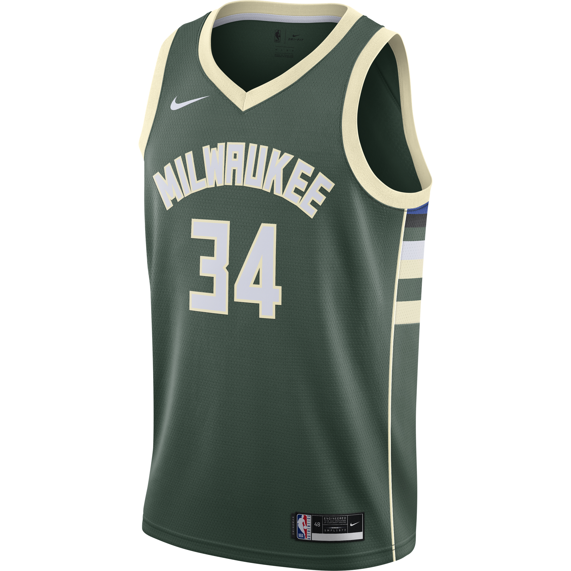 NIKE NBA MILWAUKEE BUCKS GIANNIS ANTETOKOUNMPO ICON EDITION SWINGMAN JERSEY FIR