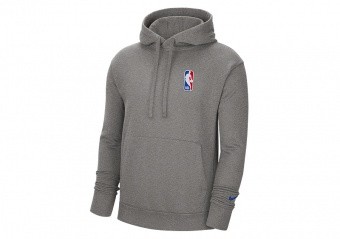 NIKE NBA TEAM 31 ESSENTIAL FLEECE PULLOVER HOODIE DARK GREY HEATHER