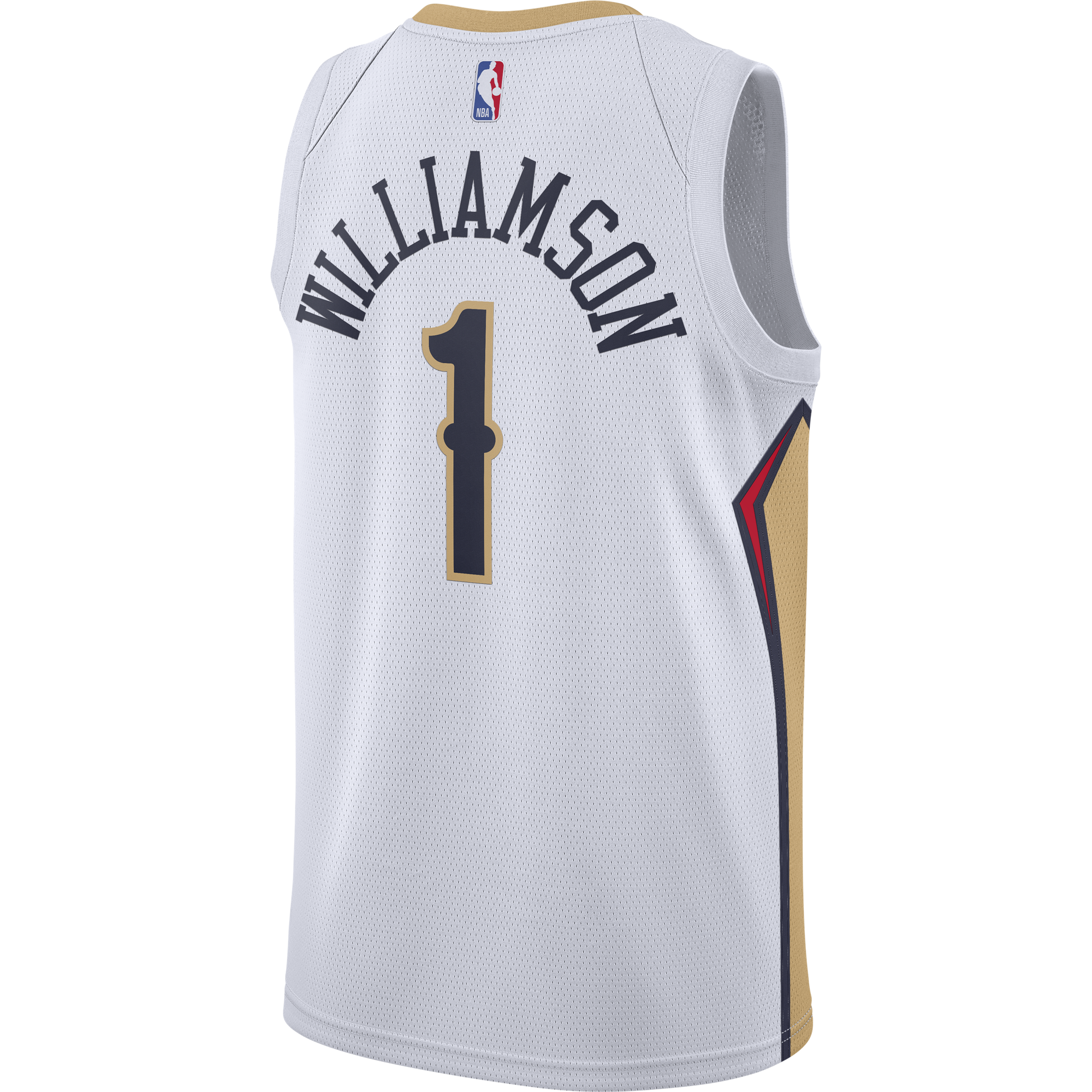 Nike Williamson Pelicans Statement Edition Jersey Red/Black/Gold