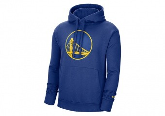 NIKE NBA GOLDEN STATE WARRIORS ESSENTIAL PULLOVER HOODIE RUSH BLUE
