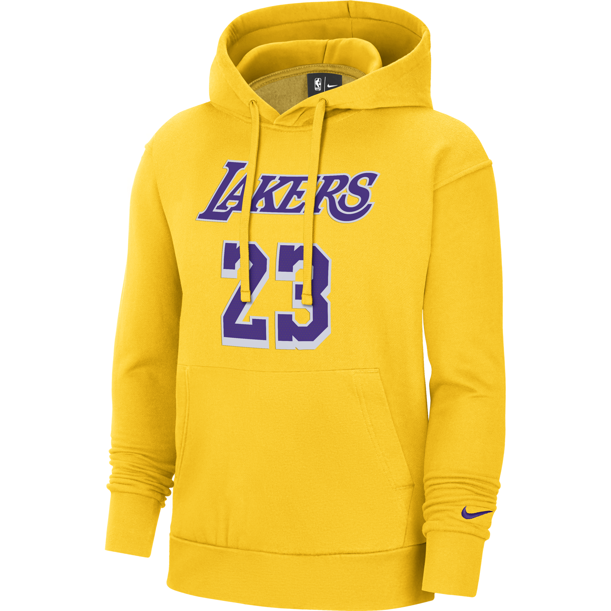 NIKE NBA LOS ANGELES LAKERS LEBRON JAMES ESSENTIAL PULLOVER HOODIE AMARILLO