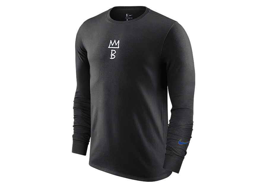 NIKE NBA BROOKLYN NETS COURTSIDE CITY EDITION LONG SLEEVE TEE