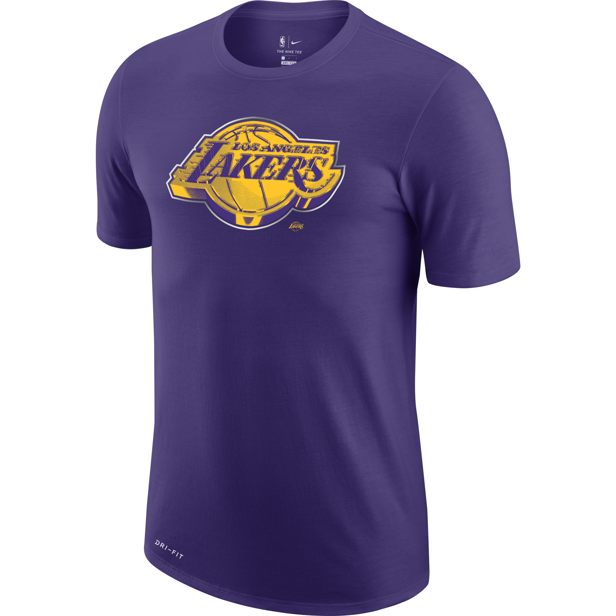 NIKE NBA LOS ANGELES LAKERS EARNED EDITION LOGO DRI-FIT TEE COURT PURPLE