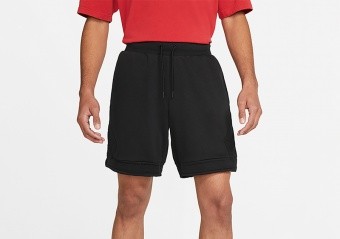 NIKE AIR JORDAN JUMPMAN DIAMOND FLEECE SHORTS BLACK