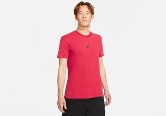 NIKE AIR JORDAN DRI-FIT SHORT-SLEEVE GRAPHIC TOP TEE GYM RED