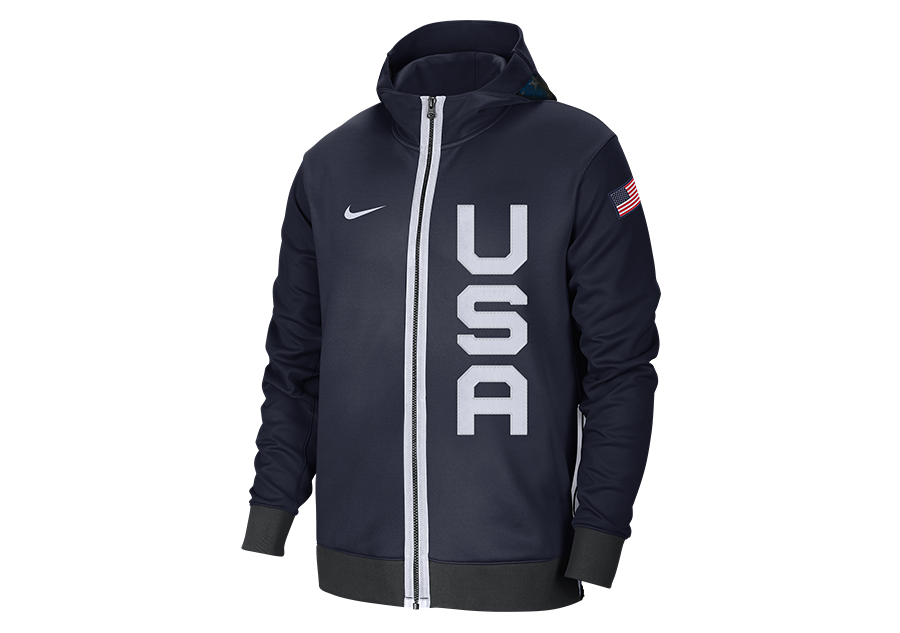 USA NIKE DRI-FIT THERMA FLEX SHOWTIME HOODIE OBSIDIAN