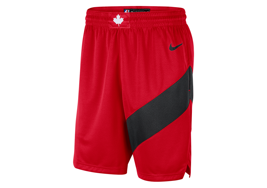 NIKE NBA TORONTO RAPTORS ROAD SWINGMAN SHORTS UNIVERSITY RED