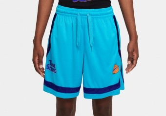 NIKE FLY X SPACE JAM A NEW LEGACY WOMEN'S CROSSOVER SHORTS LIGHT BLUE FURY