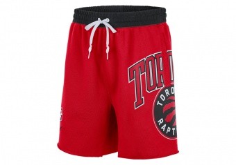 NIKE NBA TORONTO RAPTORS COURTSIDE 75 FLEECE SHORTS UNIVERSITY RED