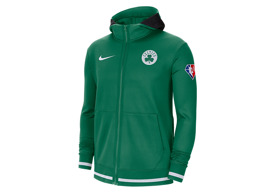 NIKE NBA BOSTON CELTICS DRI-FIT SHOWTIME FULL-ZIP HOODIE CLOVER