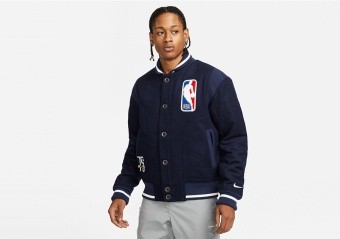 Nike Brooklyn Nets Courtside NBA Premium Jacket Red - UNIVERSITY RED/BLUE  VOID/WHITE