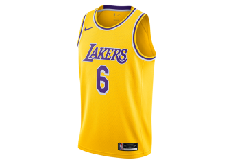 NIKE NBA LOS ANGELES LAKERS LEBRON JAMES SWINGMAN JERSEY ICON EDITION 2020 AMARILLO