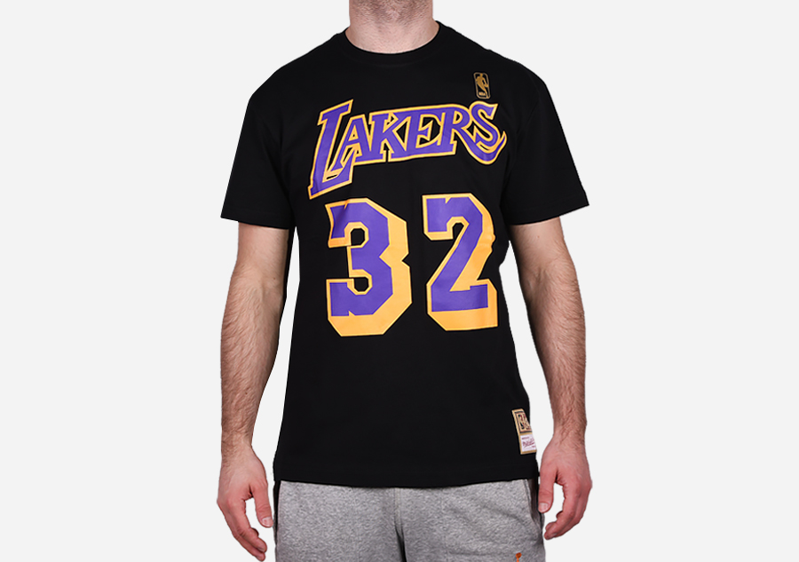 Magic johnson mitchell and ness sale t shirt