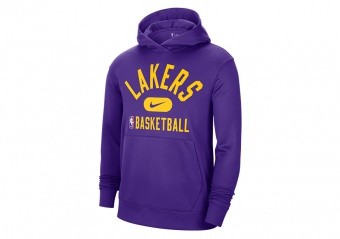 NIKE NBA LOS ANGELES LAKERS DRI-FIT SPOTLIGHT HOODIE FIELD PURPLE