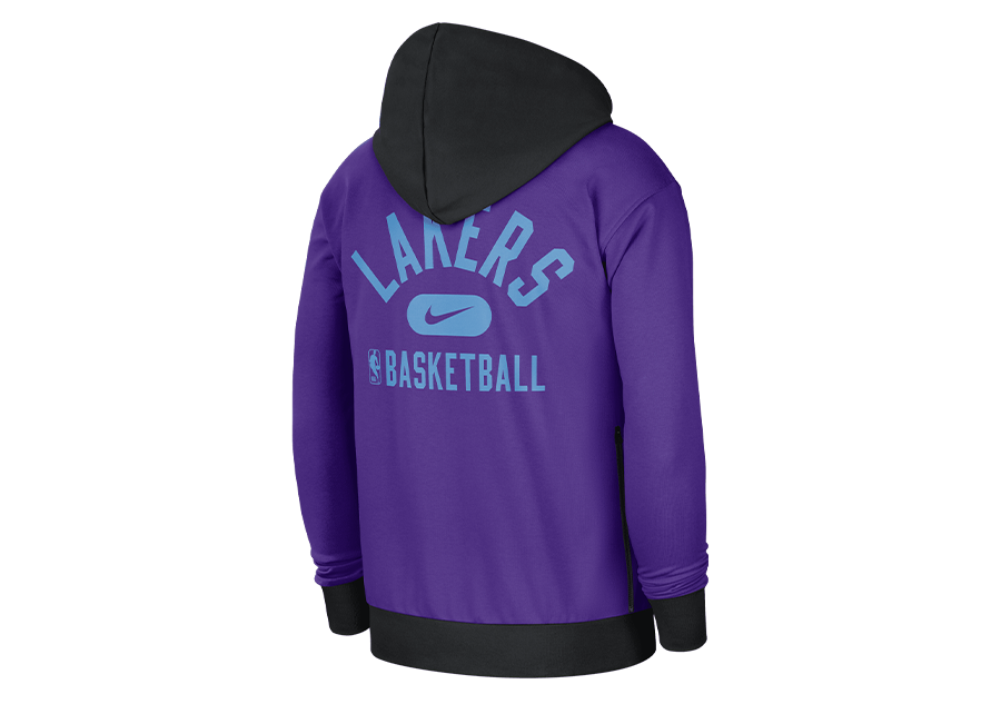 NIKE NBA LOS ANGELES LAKERS FLEECE FULL-ZIP COURTSIDE FIELD PURPLE