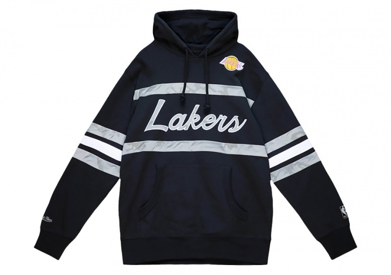 MITCHELL & NESS CAMO REFLECTIVE HEAD COACH HOODIE LOS ANGELES LAKERS