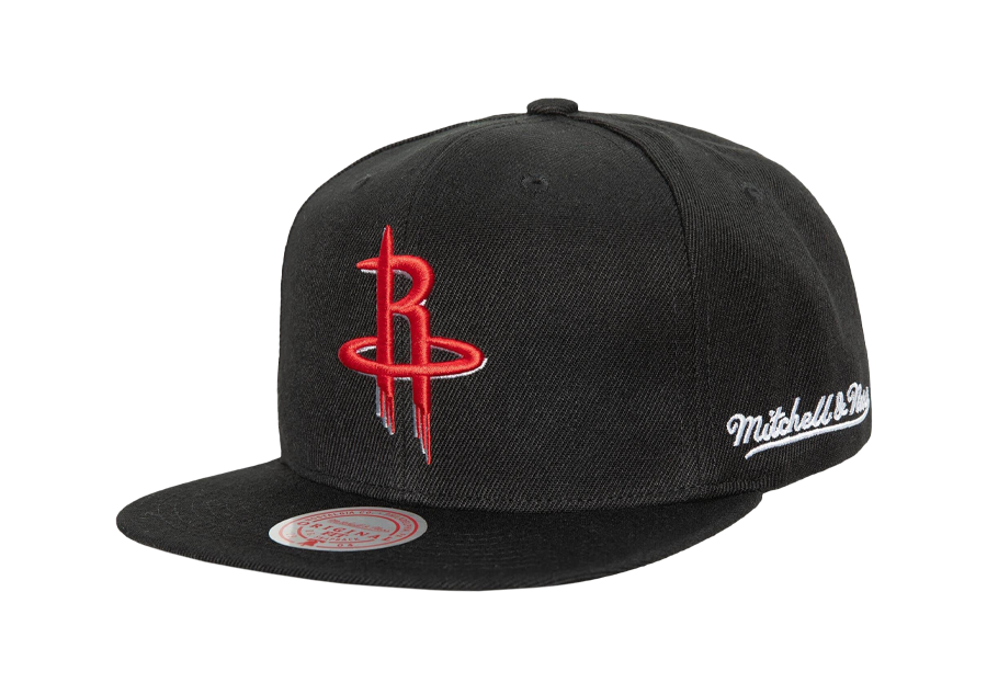 MITCHELL & NESS ENGLISH DROPBACK SNAPBACK NBA HOUSTON ROCKETS