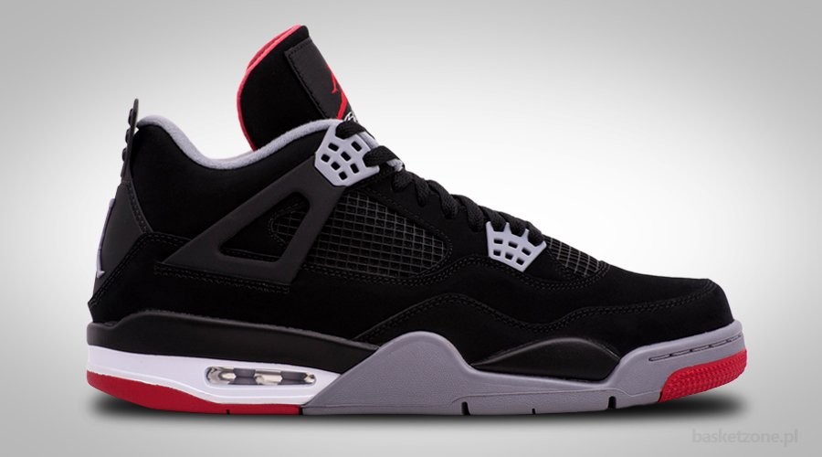 NIKE AIR JORDAN 4 RETRO BRED BLACK CEMENT 