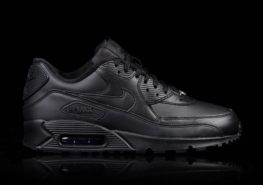 all black leather nike air max 90